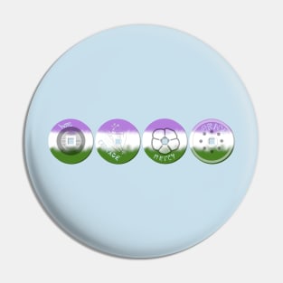 Genderqueer Pride Coins Pin