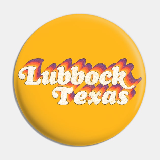 Lubbock, TX // Retro Typography Design Pin by DankFutura