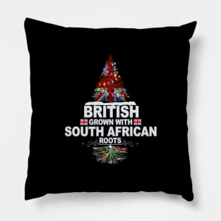 British Grown With South African Roots - Gift for South African With Roots From South Africa Pillow