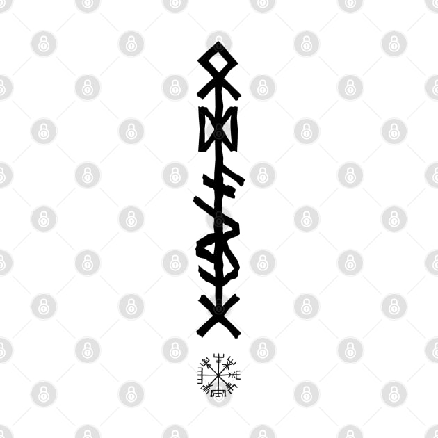 ODIN'S SPEAR - Black Bind Rune Design by SALENTOmadness