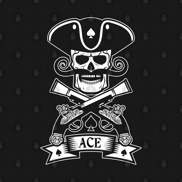 Pirate Captain Ace of Spades skull emblem dark Pirate Captain