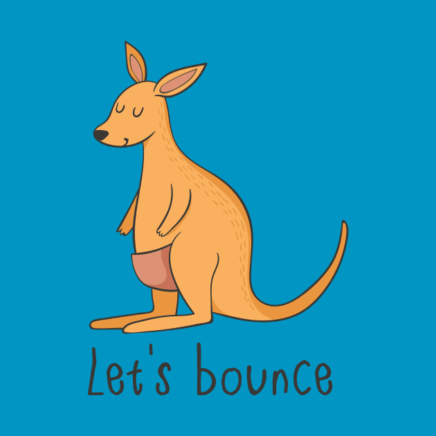 Let's Bounce- Cute Kangaroo by Dreamy Panda Designs