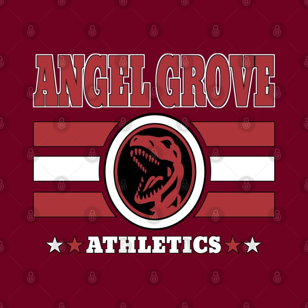 Angel Grove Athletics - Red by Vitalitee