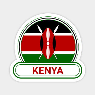 Kenya Country Badge - Kenya Flag Magnet