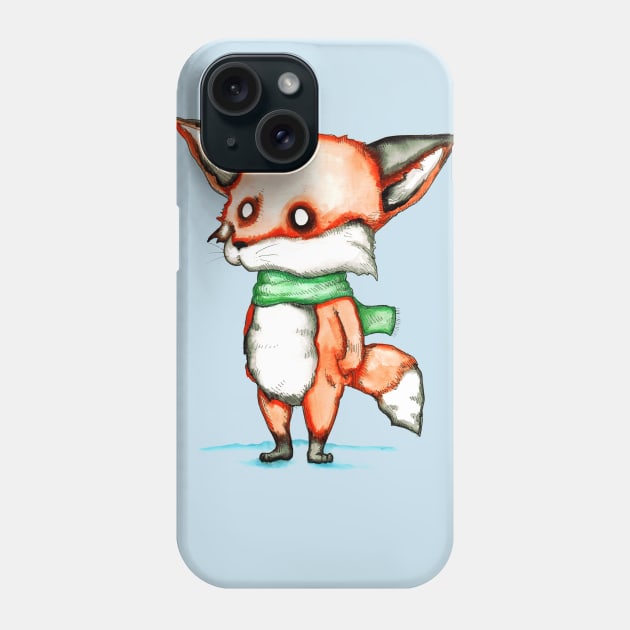 Snow Fox Phone Case by LVBart