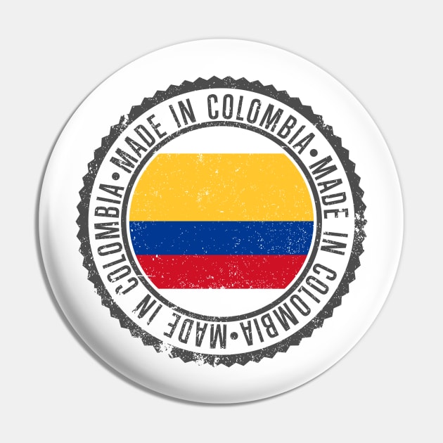 Made in Colombia - vintage design Pin by verde