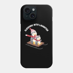 Sleighing with Laughter, winter season Phone Case