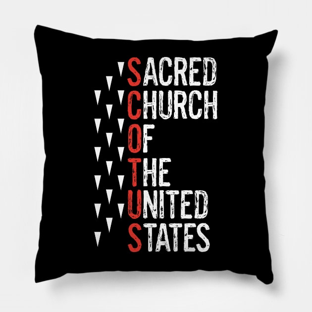 Supreme Court Sacred Church Of The United States SCOTUS Women's Body Pro Choice Rights Pillow by egcreations