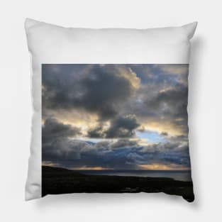 Clouds before Sunset - Rapa Nui - Easter Island Pillow