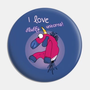 I love fluffy unicorns Pin