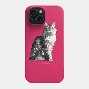 Geometric Maine Coon Phone Case