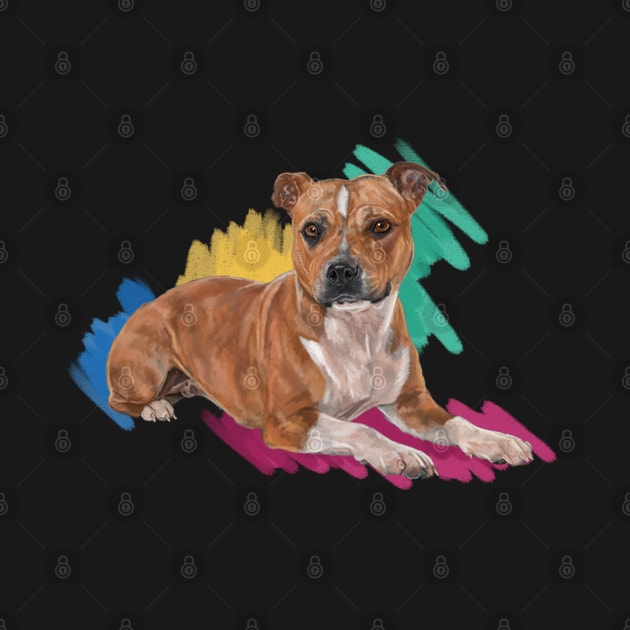 The Staffordshire Bull Terrier by Elspeth Rose Design