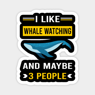 3 People Whale Watching Magnet