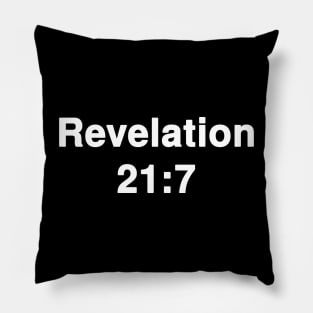 Revelation 21:7  Title Typography Pillow