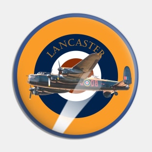 Lancaster Bomber in Searchlight beam Pin