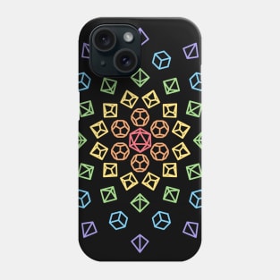 Exploding Rainbow Polyhedral Dice Phone Case