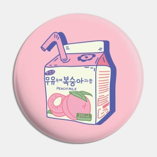 PEACH MILK kawaii korean cute pink pastel design shirt sticker Pin