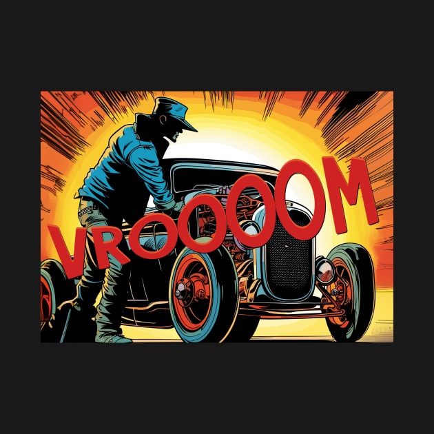 vrooom car comix by Kingrocker Clothing