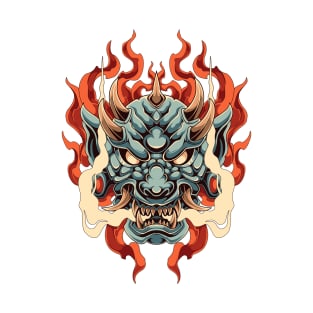 Japanese Demon Mask Soft T-Shirt