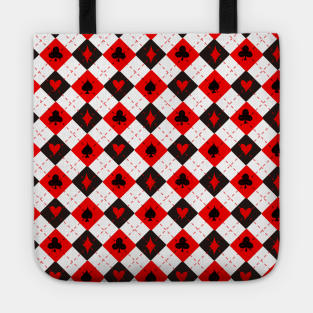 Black and red card Tote