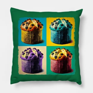 Pop Art Panettone: Italian Christmas Brilliance Pillow