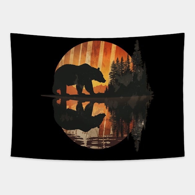 Grizzly Bear Survival Tapestry by Tosik Art1