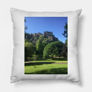 Edinburgh Castle On A Sunny Day Pillow