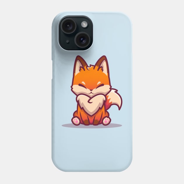 Cute Fox Sitting (3) Phone Case by Catalyst Labs