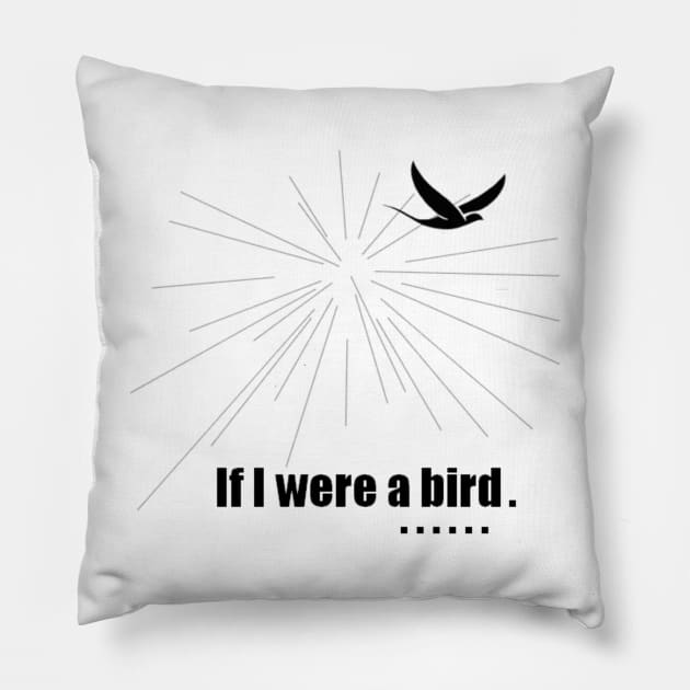 If I were a bird Pillow by M.T shop