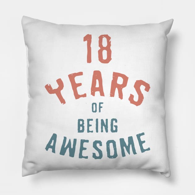 18th birthday gift Pillow by RetroArtCulture