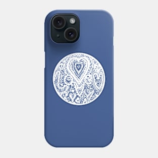 Valentine Circle of Hearts Aussie Tangle - White - See Description Notes re Colours Phone Case