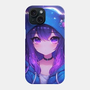 Galaxy Anime Girl Phone Case