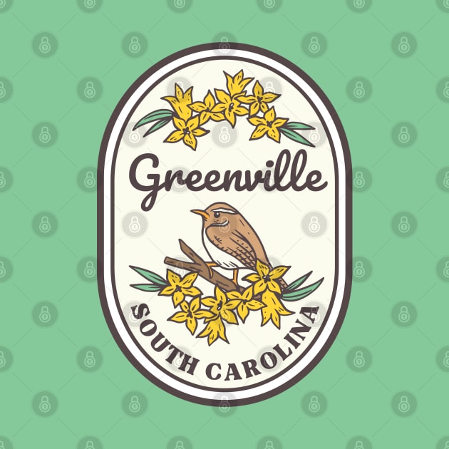 Greenville South Carolina Wren SC Tourist Souvenir by carolinafound