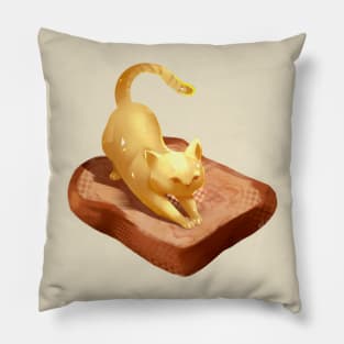 Butter Cat on Toast Pillow