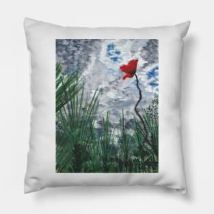 Lone Poppy Pillow