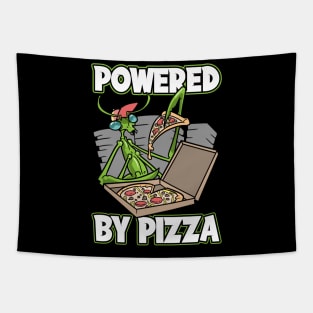 Mantis Insect Powered By Pizza Tapestry