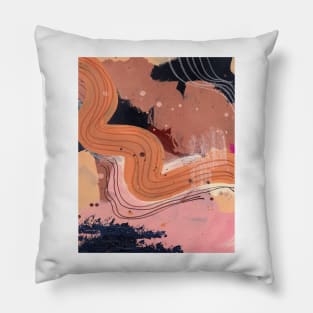 Modern abstract painting, acrylic painting 5 Pillow