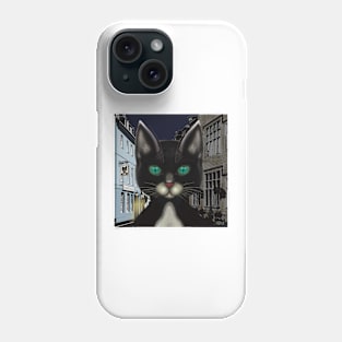 Curious Cat about Town Phone Case