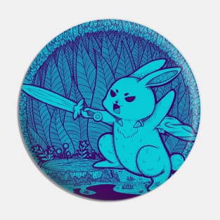 Cute Warrior Bunny Pin