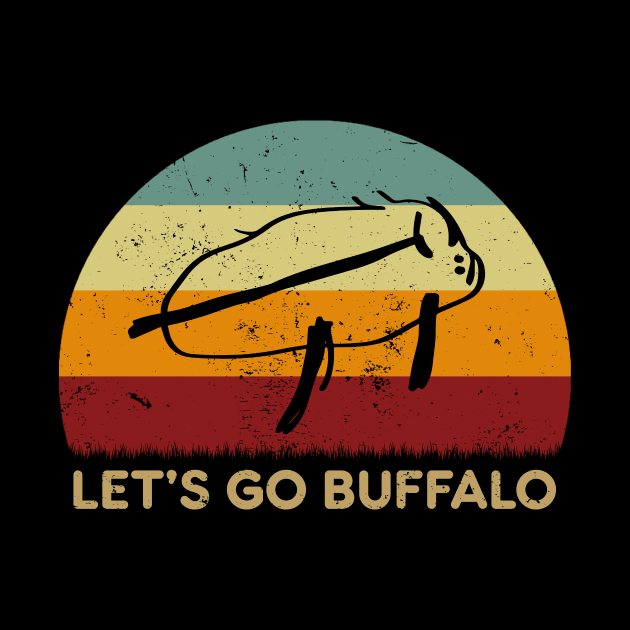 Retro Sunset - Buffalo Bills Let's Go by GoodIdeaTees