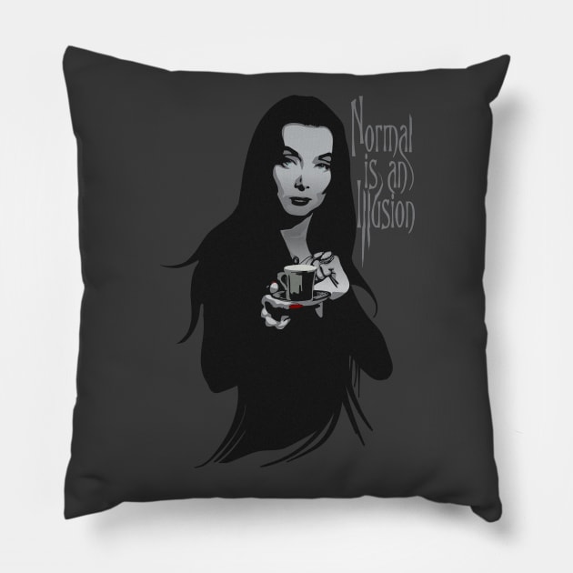 Morticia Addams Pillow by DesignCat