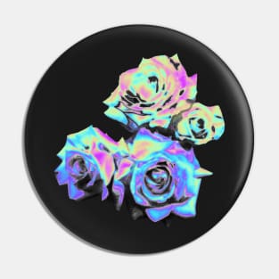 Holographic Rose Bouquet Pin