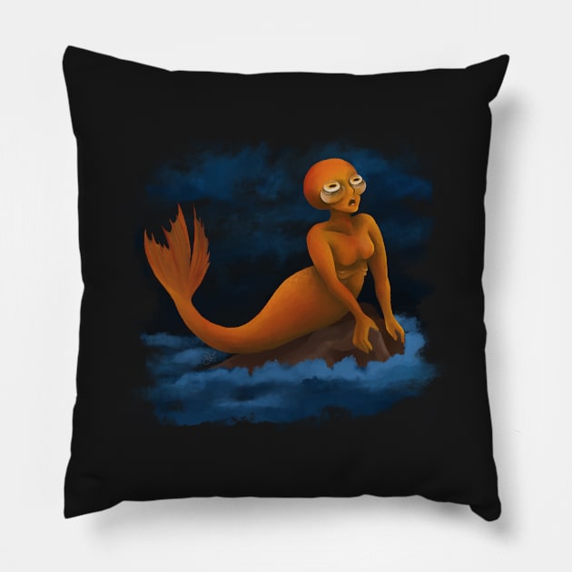 Celestial Eye Mermaid Pillow by AliceQuinn