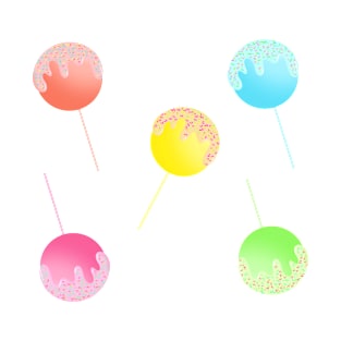 Cute colorful lollipops sticker pack T-Shirt