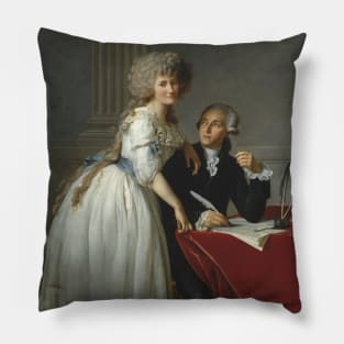 Portrait of Antoine-Laurent Lavoisier and His Wife by Jacques-Louis David Pillow