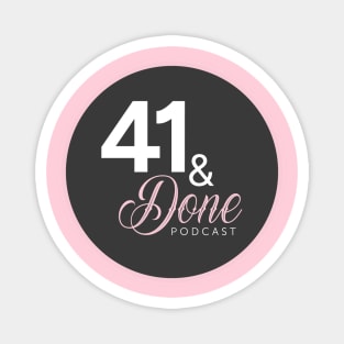 41 & Done Dark Circular Logo Magnet