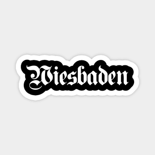 Wiesbaden written with gothic font Magnet