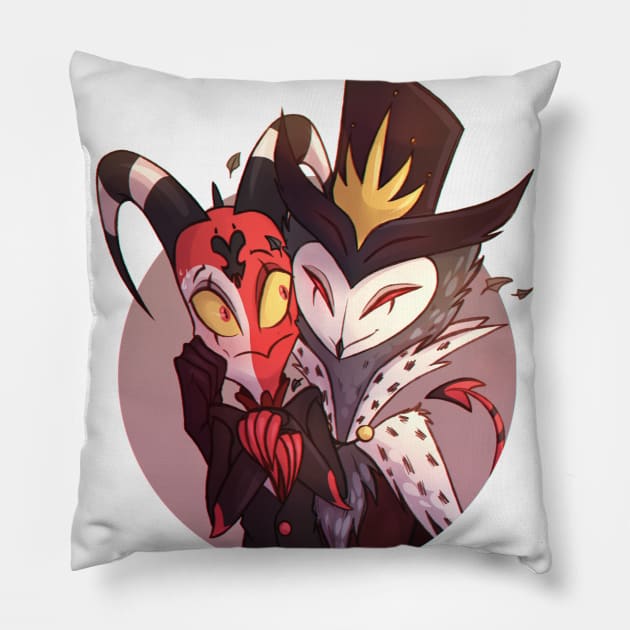 Blitzo & Stolas Pillow by zeann_art