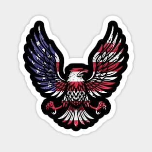 USA  Merica Eagle USA 4th July Magnet