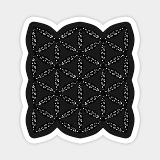 Floral pattern in black and white Magnet